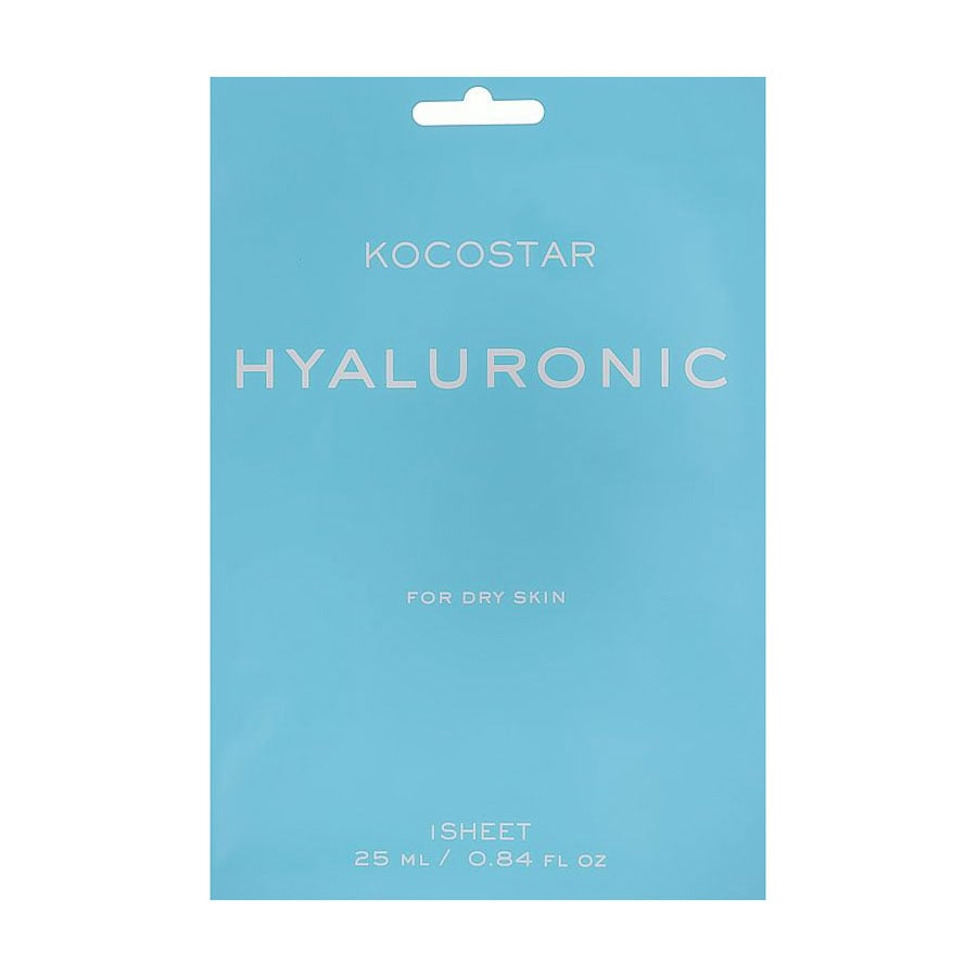 Тканинна зволожувальна маска для обличчя Kocostar Hyaluronic Mask з гіалуруновою кислотою, 25 мл